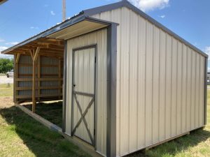 12x24 Metal Run-in Shed w/Tack Room #3280-image