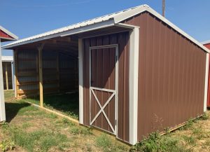 12x24 Metal Run-in Shed w/Tack Room #3324-image