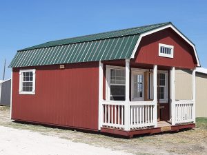 14x24 Lofted Cabin Shell w/Porch #1129-image